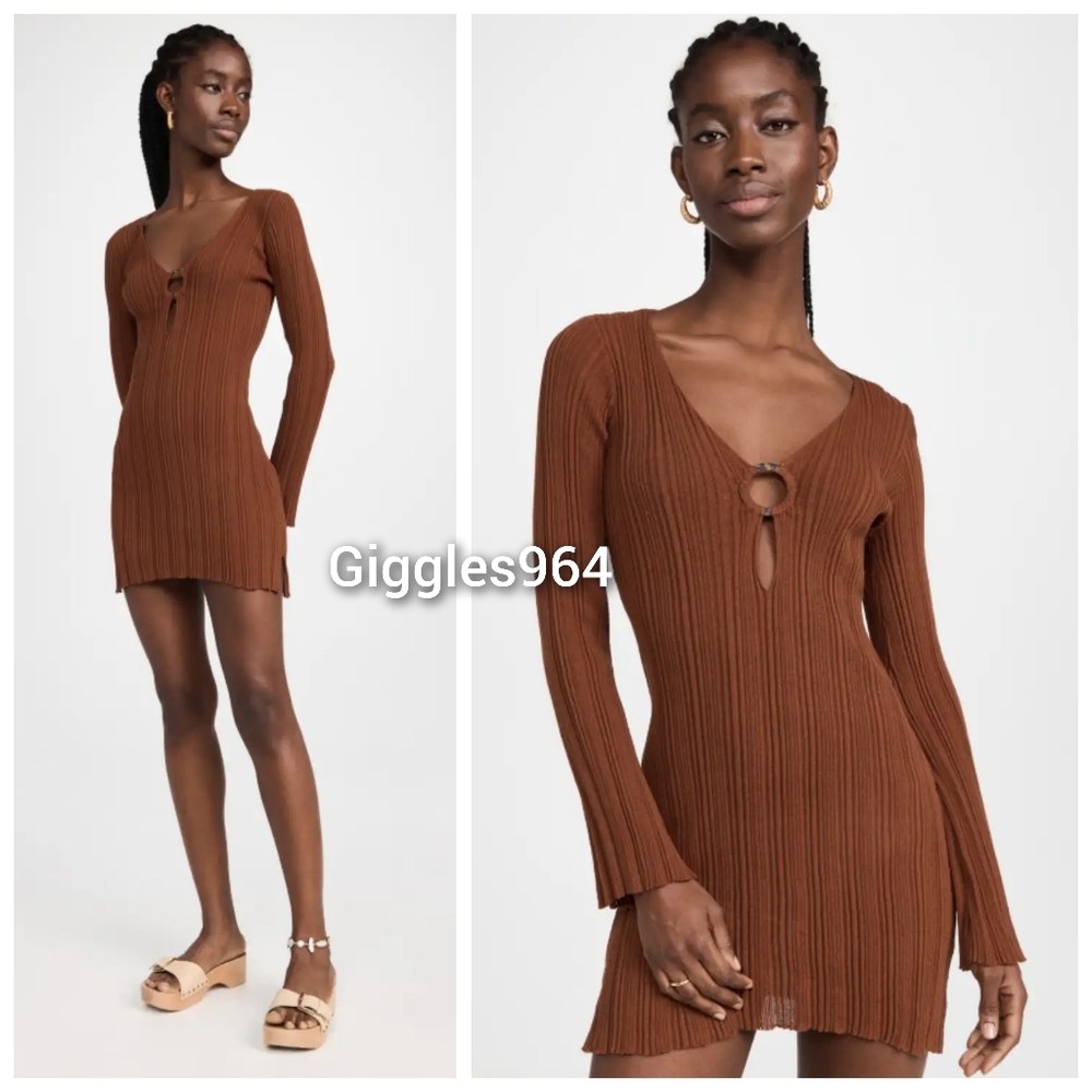 L*Space Wailea Swimsuit Coverup Dress Coffee Brown